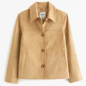 Abercrombie vegan suede jacket
